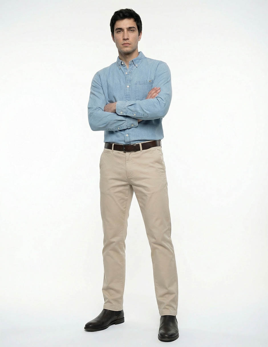 CAMISA GAP 883709 ALG, XCH, AZUL CLARO