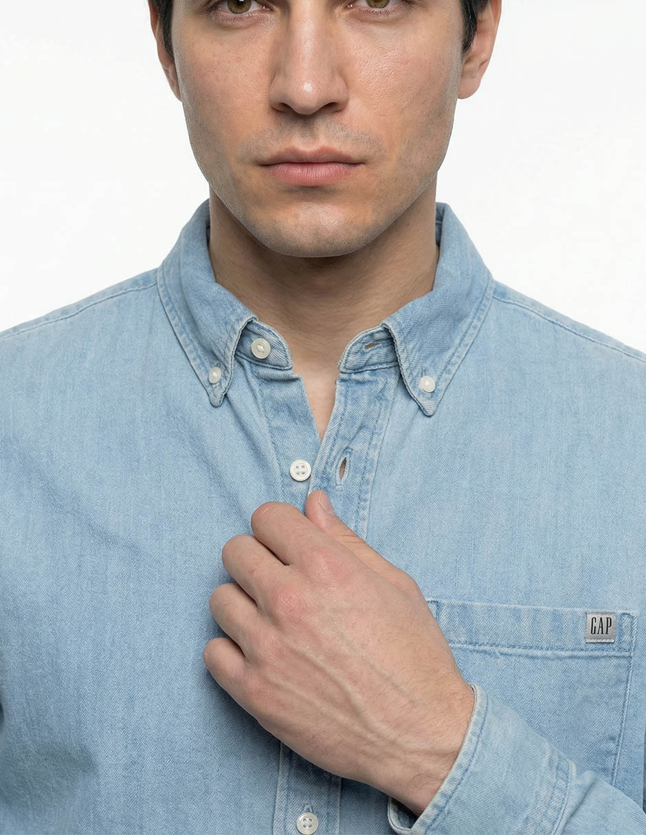 CAMISA GAP 883709 ALG, XCH, AZUL CLARO
