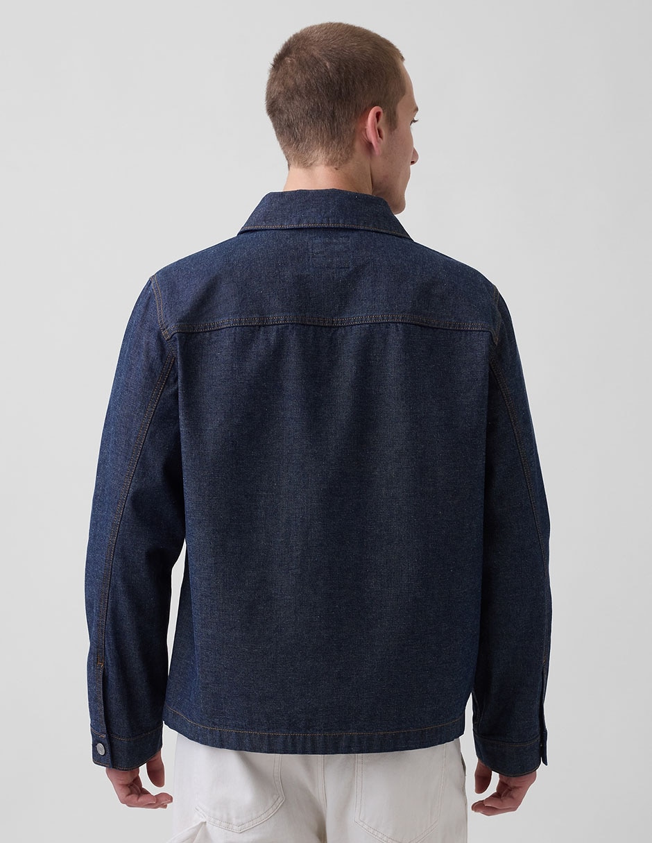 Chamarra denim con bolsillos para hombre 3