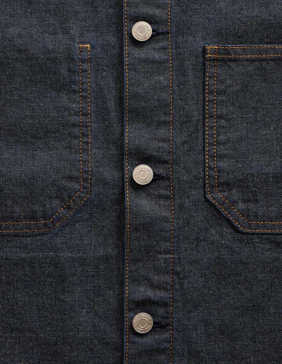 Chamarra denim con bolsillos para hombre 4