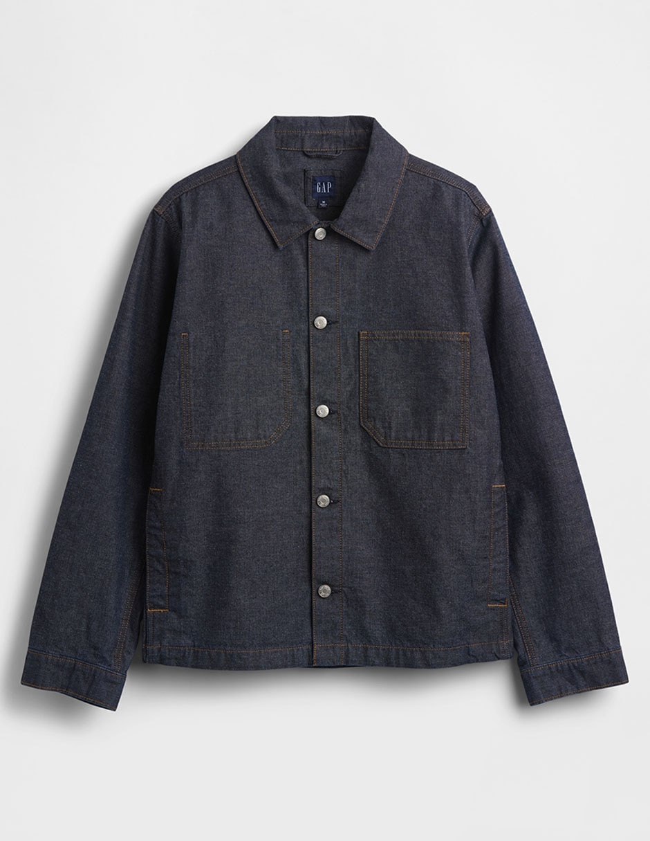 Chamarra denim con bolsillos para hombre 5