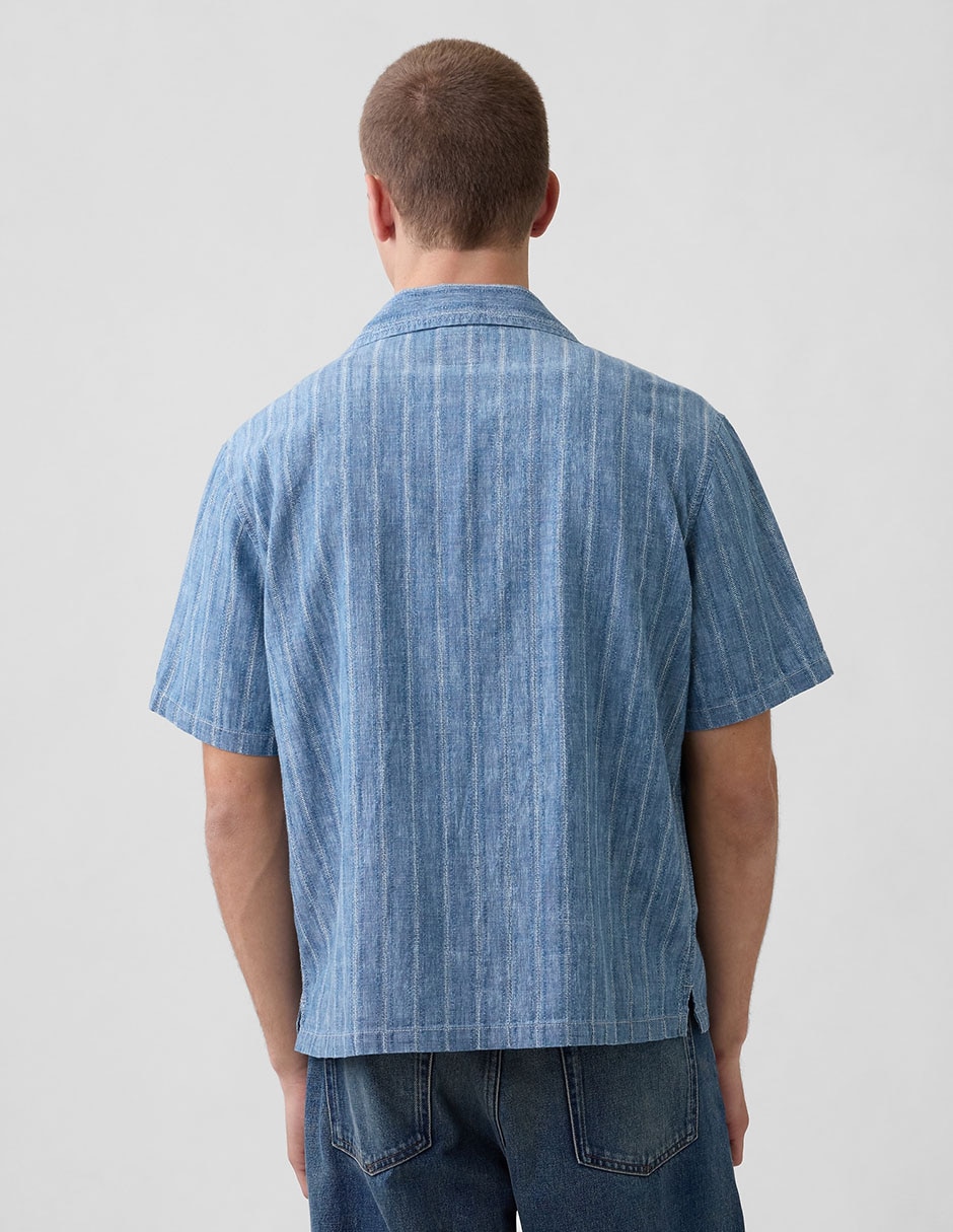 Camisa casual de algodón manga corta para hombre 3