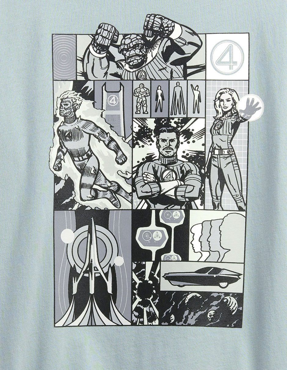 Playera Los 4 Fantásticos cuello redondo para hombre 3