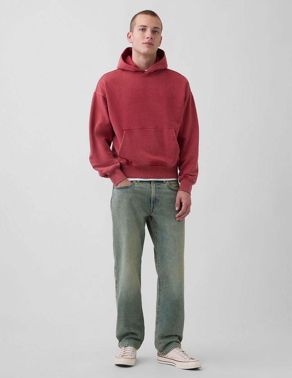 Jeans straight deslavado para hombre