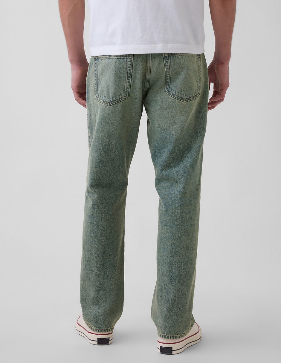 Jeans straight deslavado para hombre 4