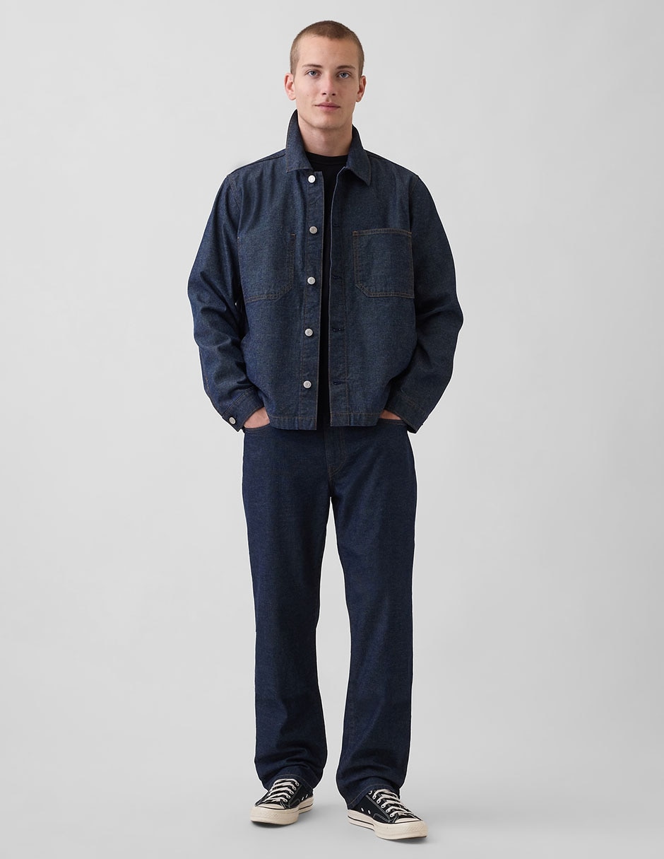 Jeans straight deslavado para hombre