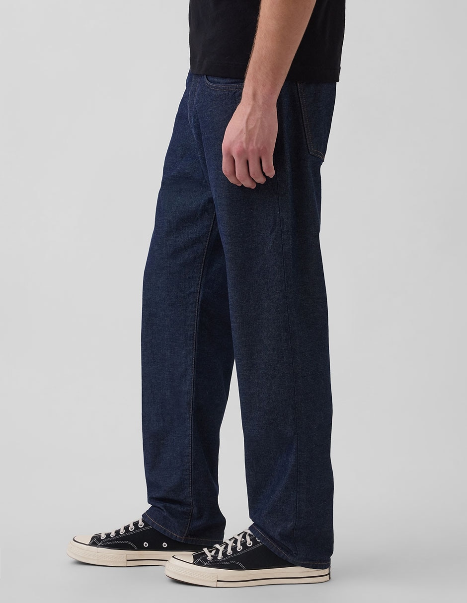 Jeans straight deslavado para hombre 2