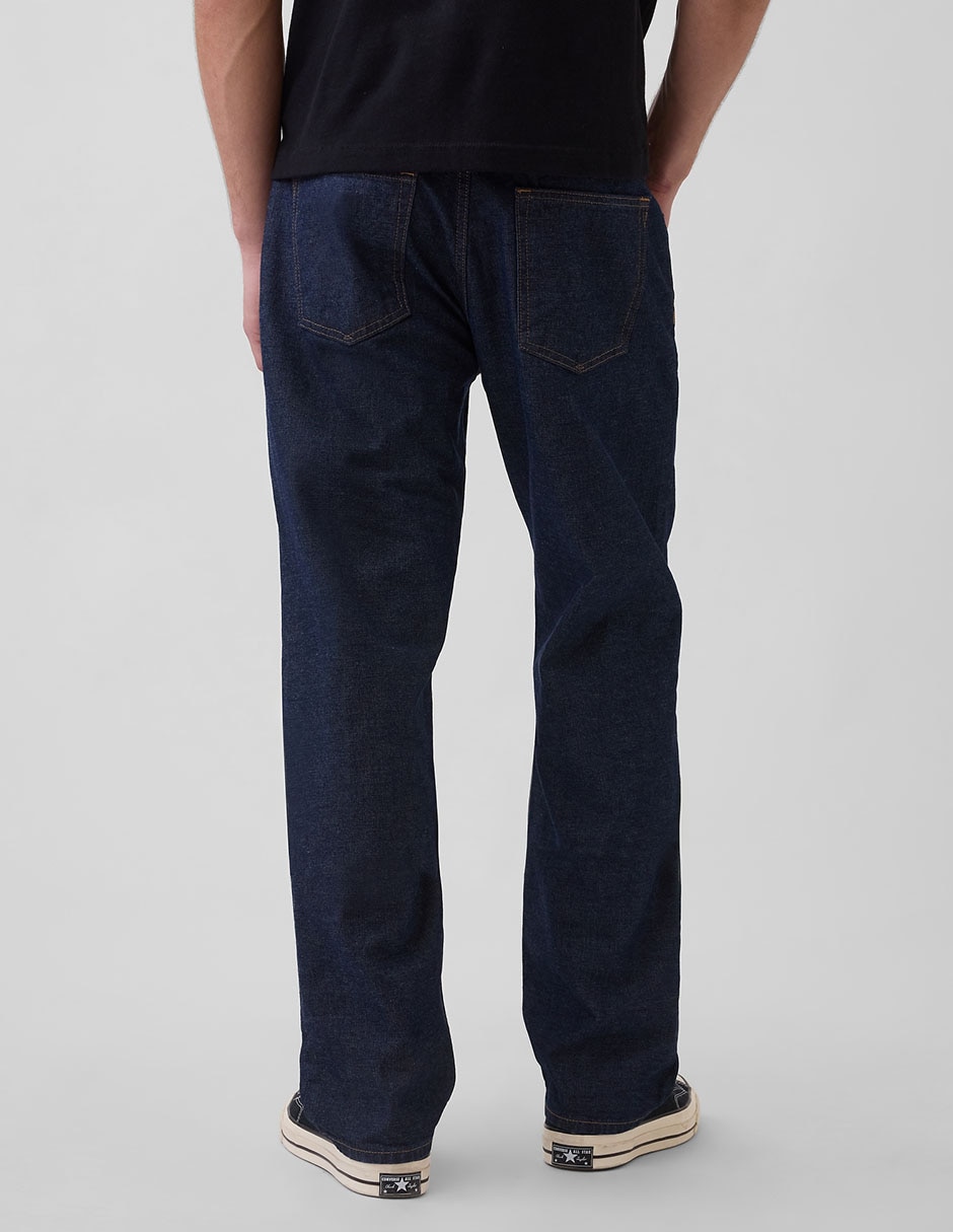 Jeans straight deslavado para hombre 3