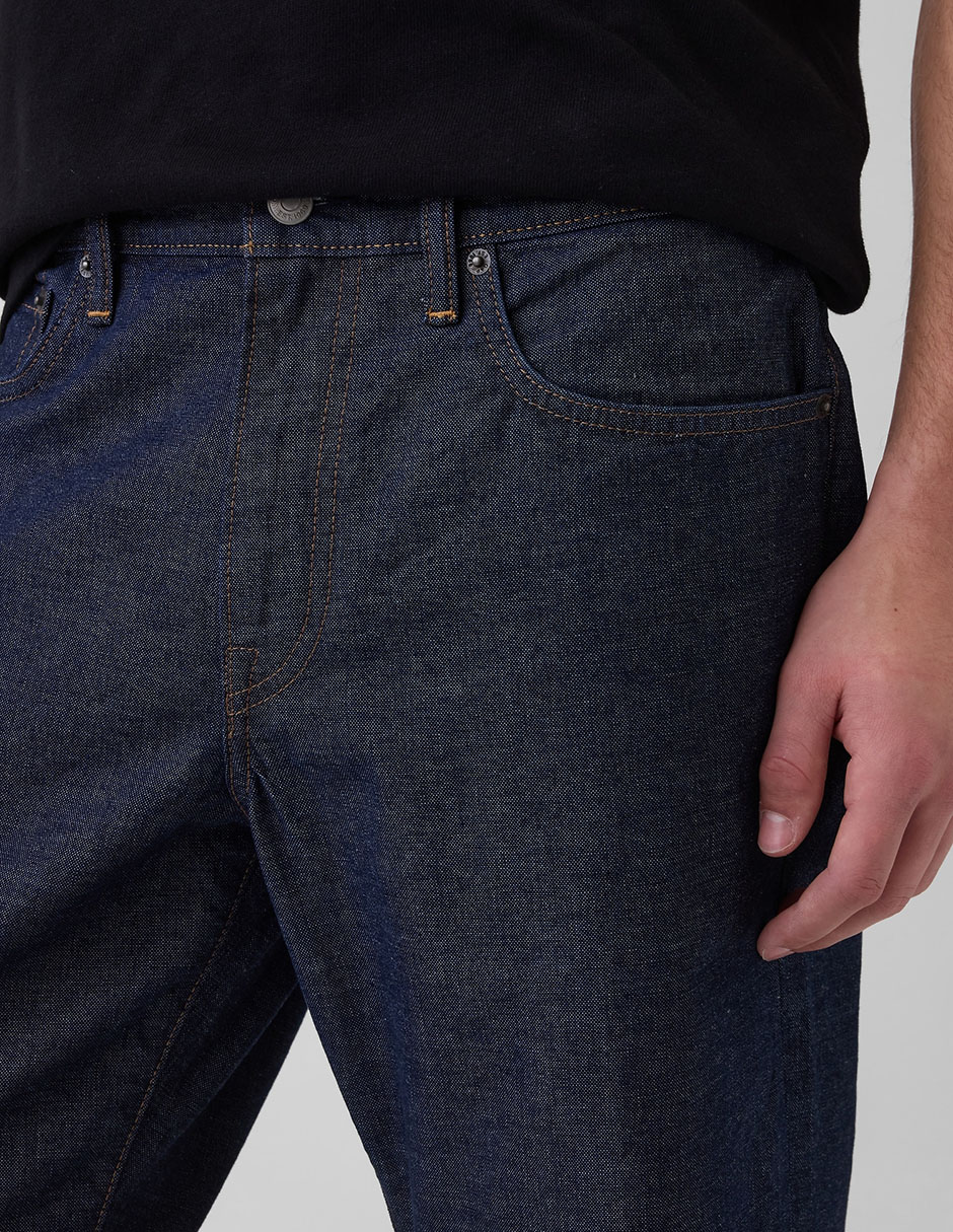 Jeans straight deslavado para hombre 4