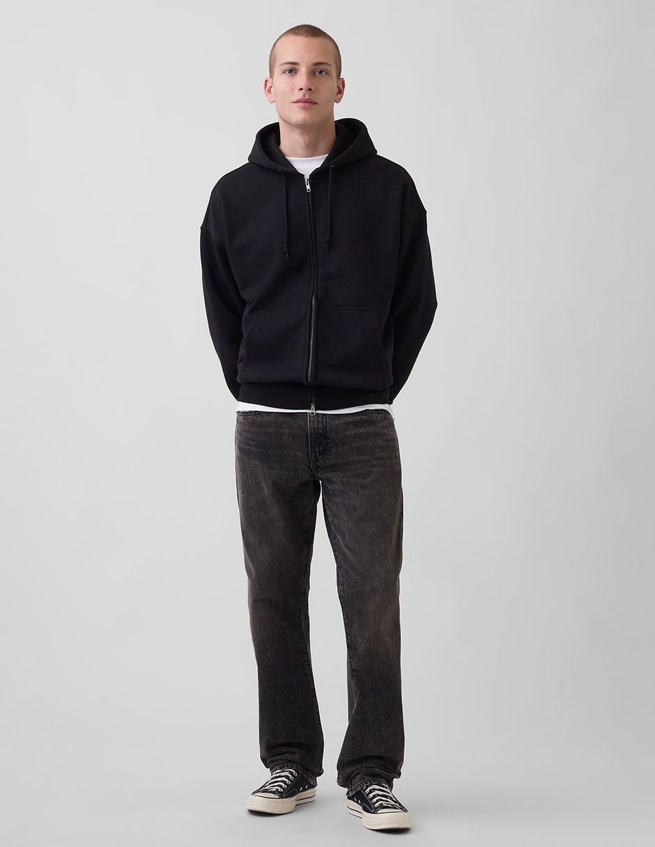 Jeans straight deslavado para hombre