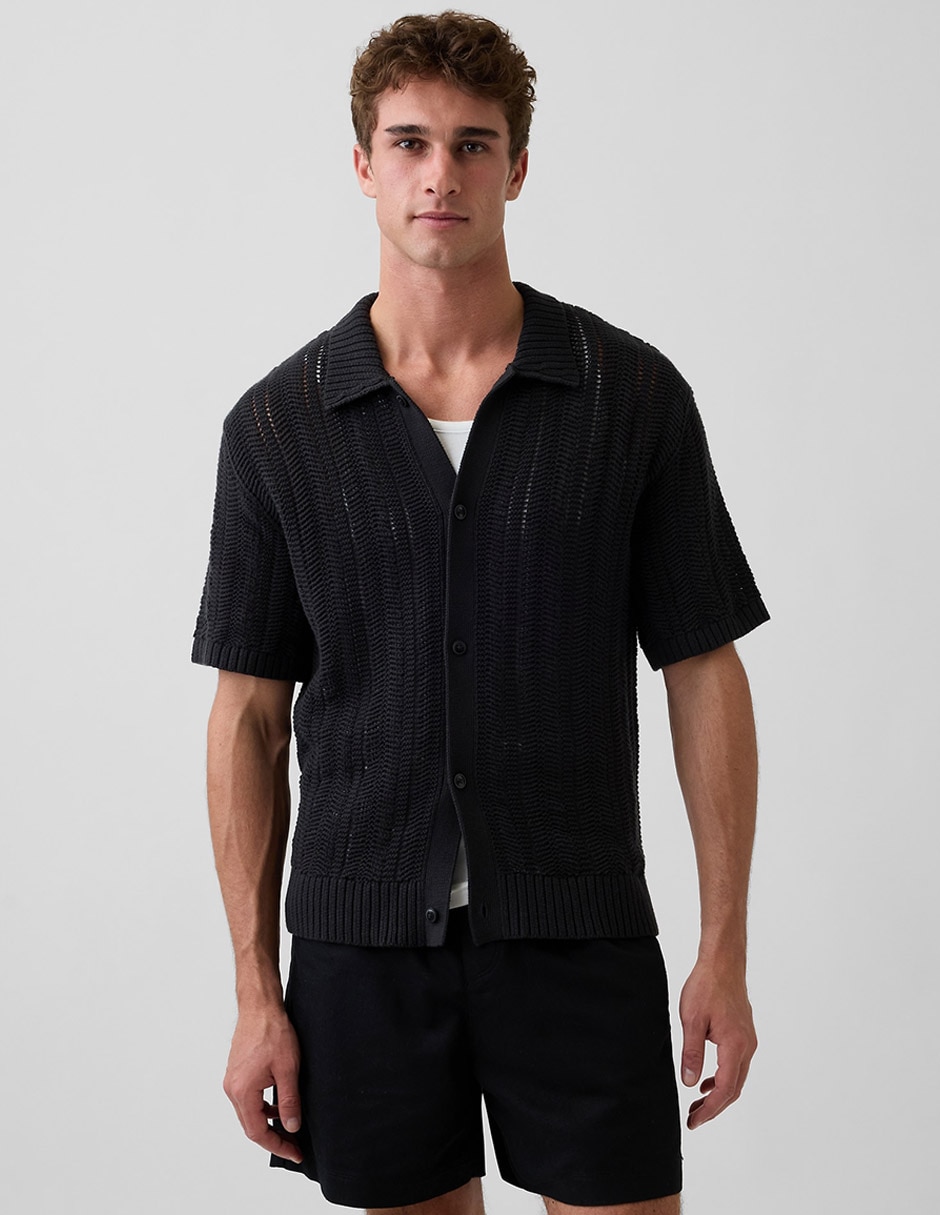 Camisa casual de algodón manga corta para hombre Camisa casual de algodón manga corta para hombre