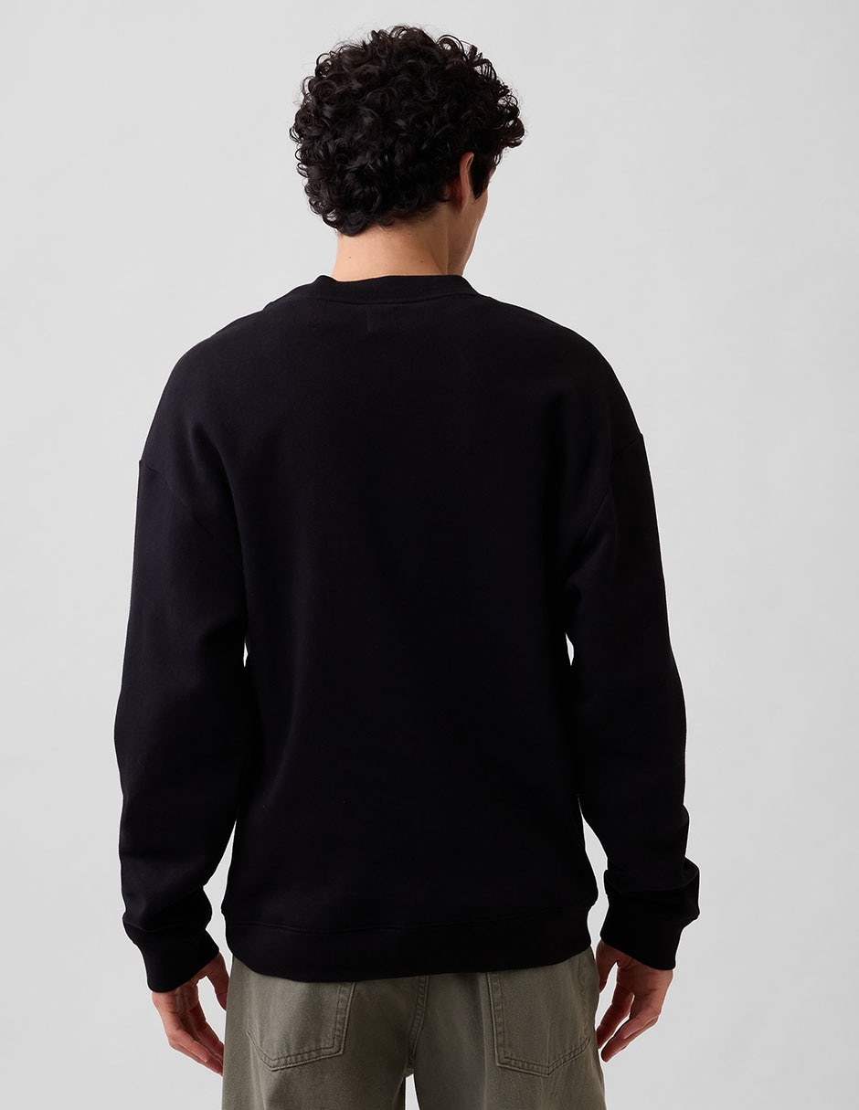 SUDADERA GAP 898181 POLAR FL, G, NEGRO