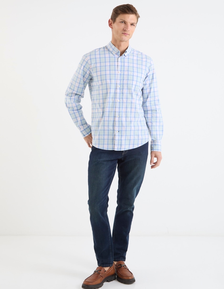 Camisa casual de algodón manga larga para hombre 3