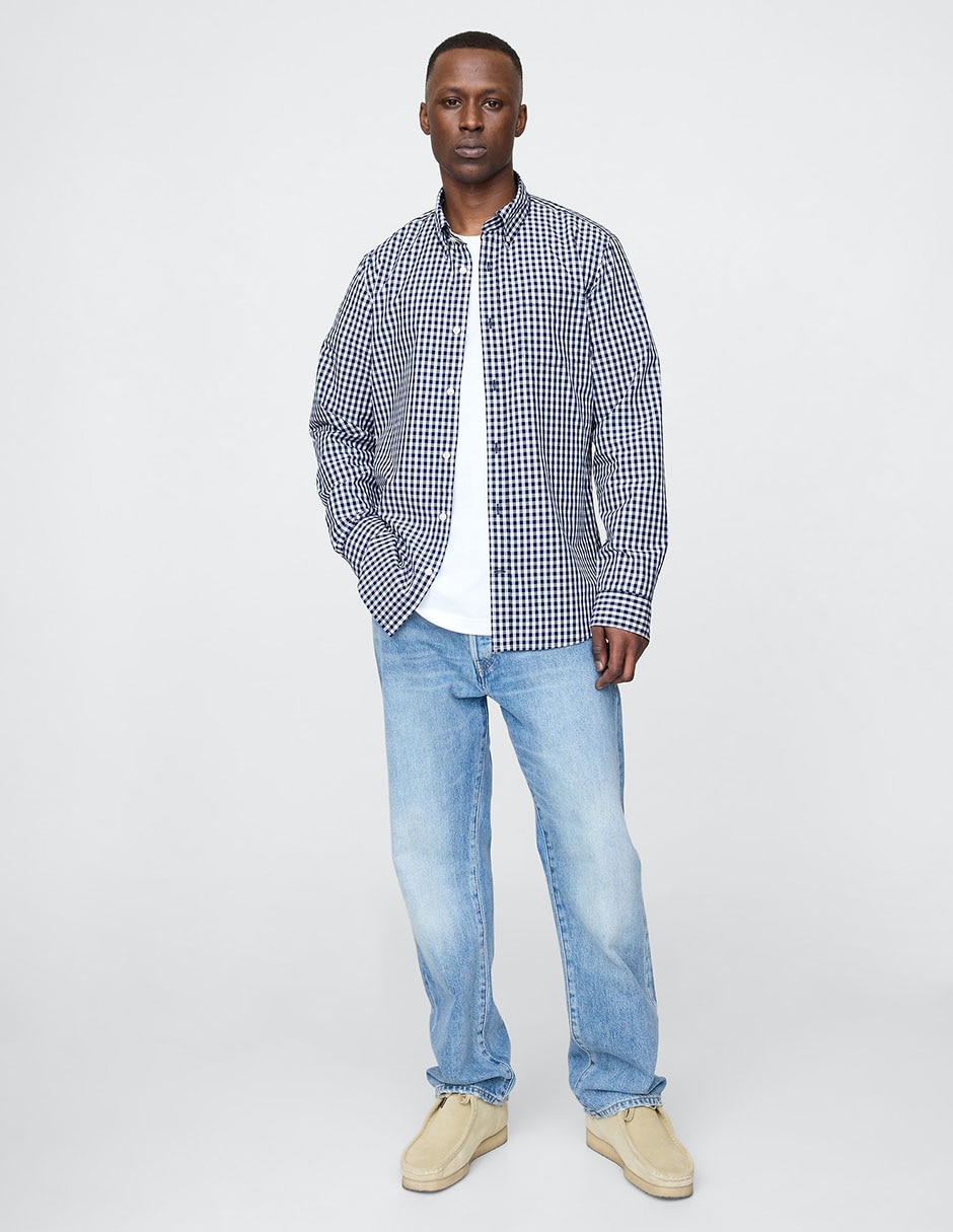 CAMISA GAP 734040A ALGOD, M, AZUL MARINO