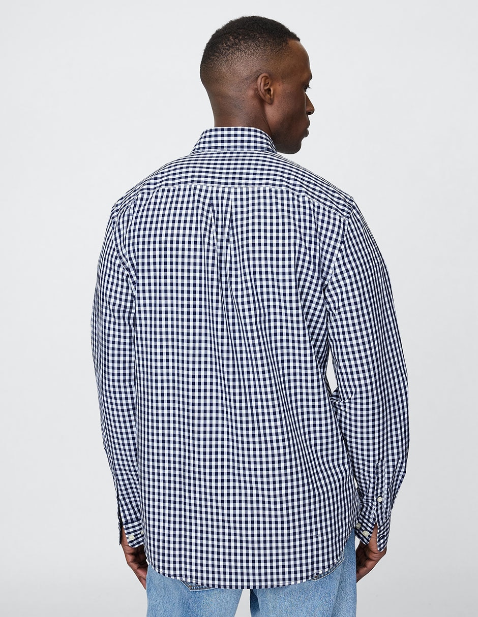 CAMISA GAP 734040A ALGOD, M, AZUL MARINO
