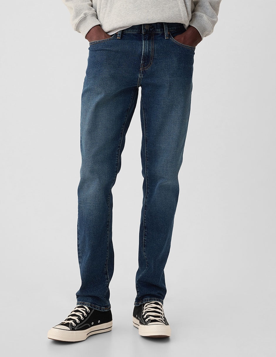 Jeans skinny deslavado para hombre 2