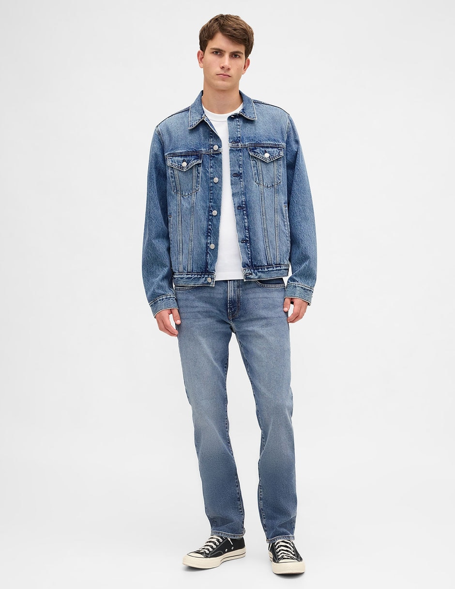 Jeans slim lavado stone wash para hombre