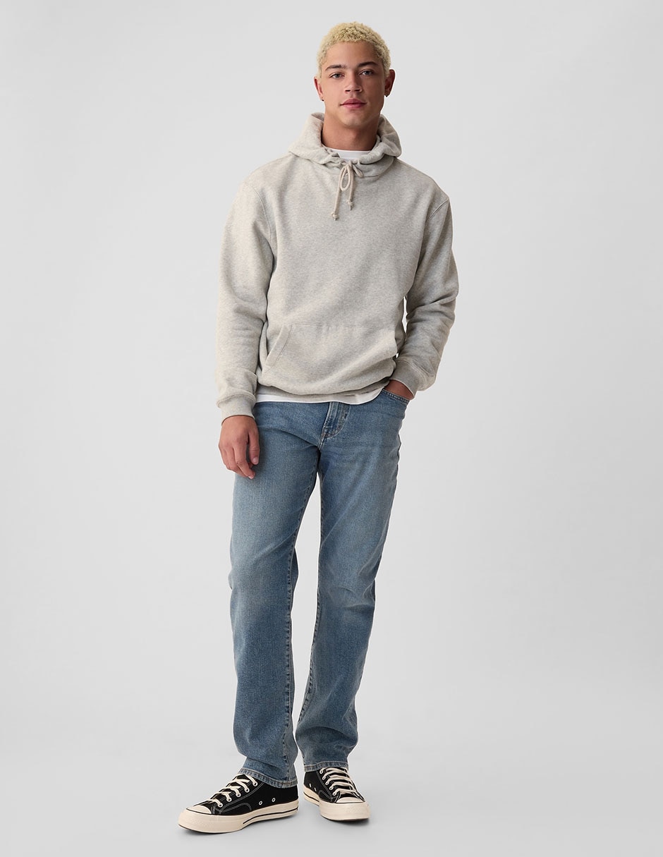 Jeans straight deslavado para hombre