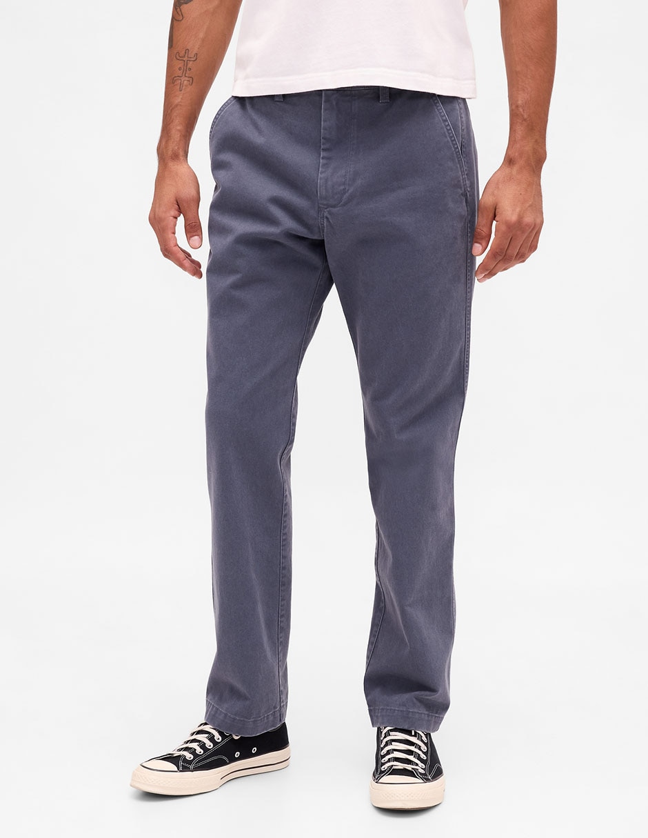Pantalón casual straight de algodón para hombre