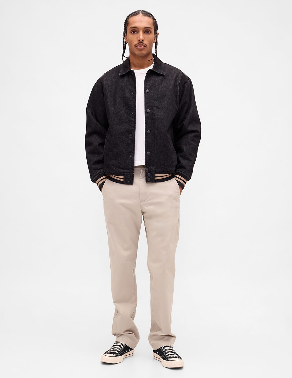 Pantalón casual straight de algodón para hombre
