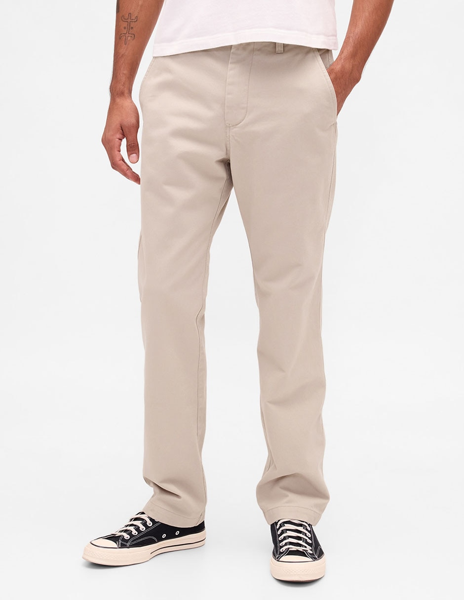 Pantalón casual straight de algodón para hombre 2