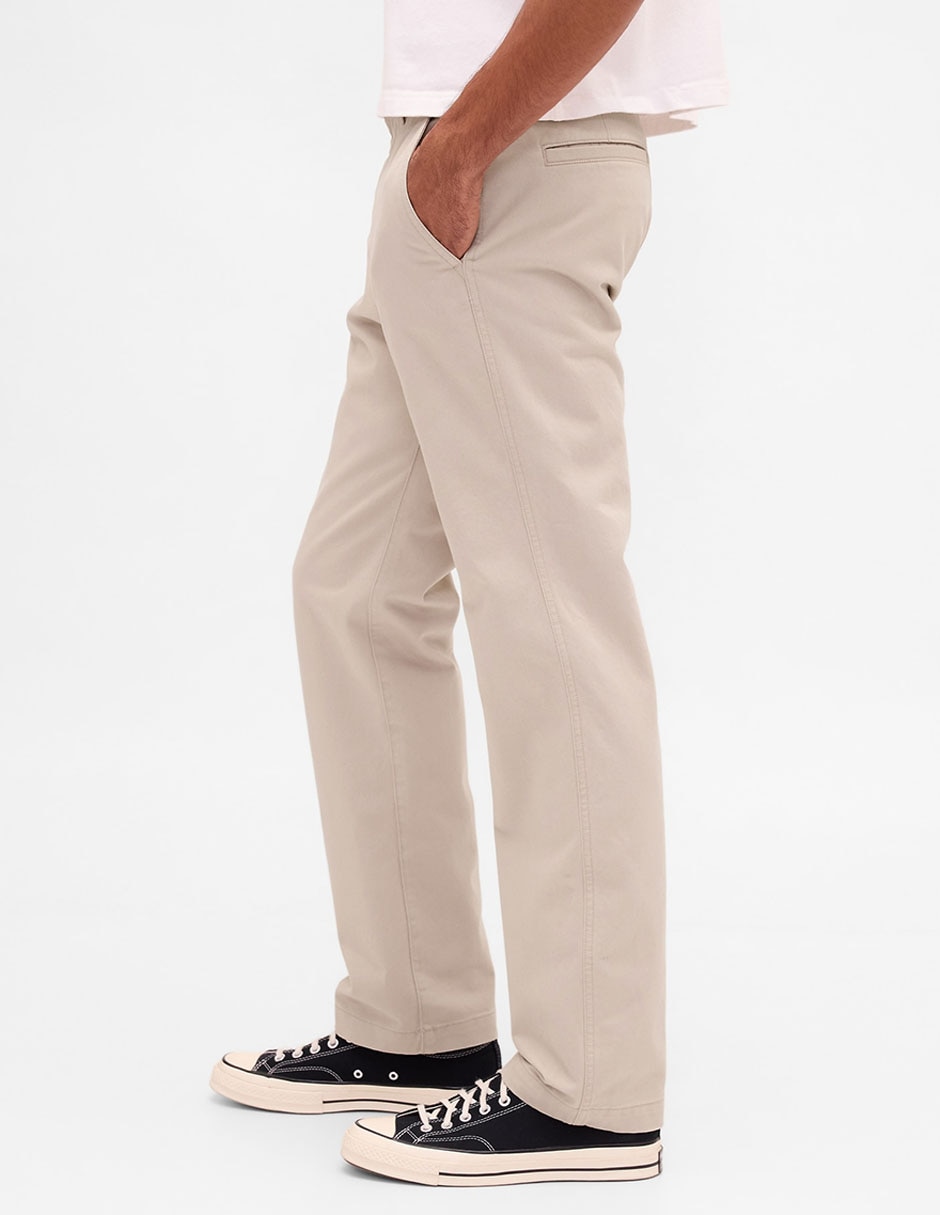 Pantalón casual straight de algodón para hombre 3