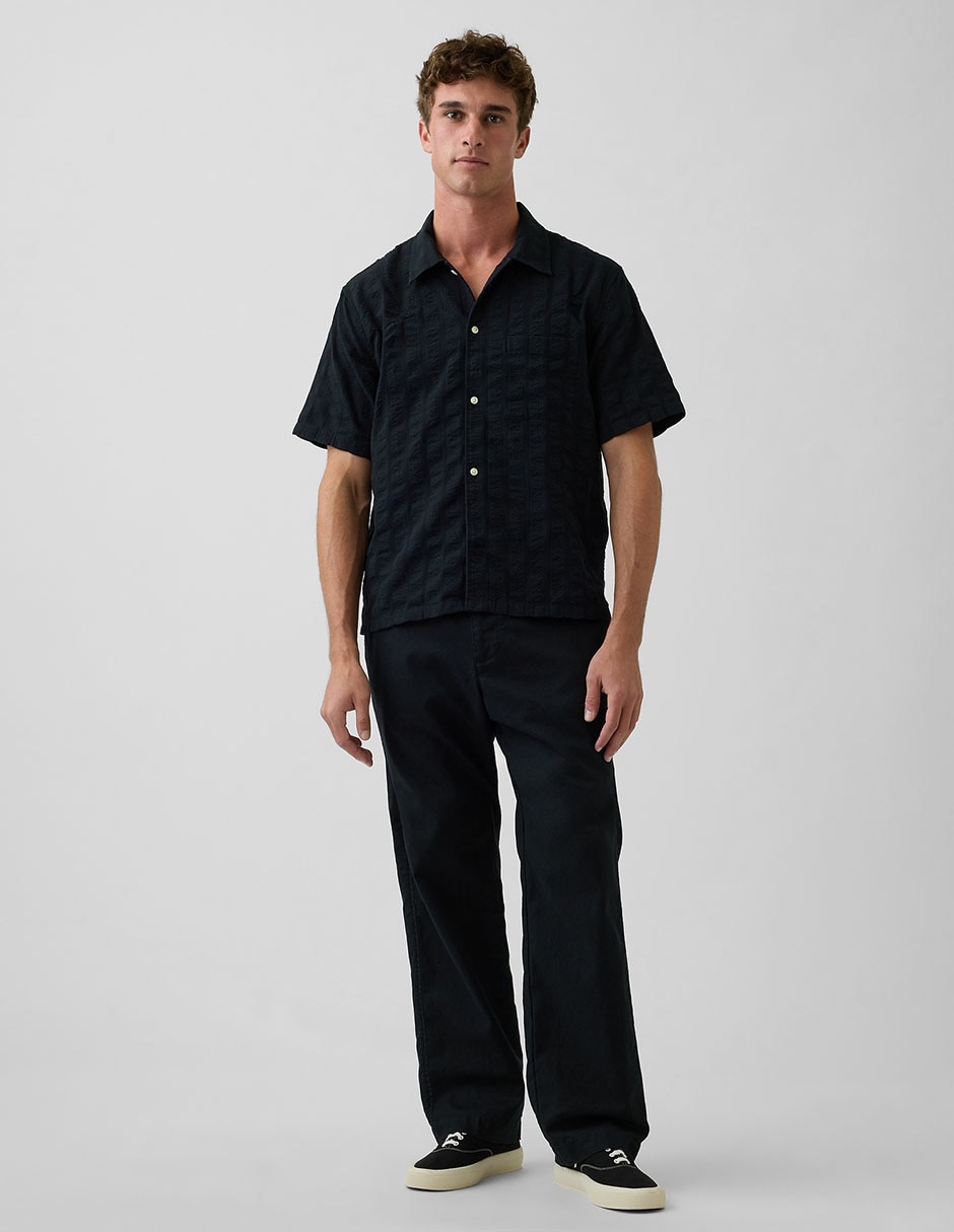 Pantalón straight de lino para hombre