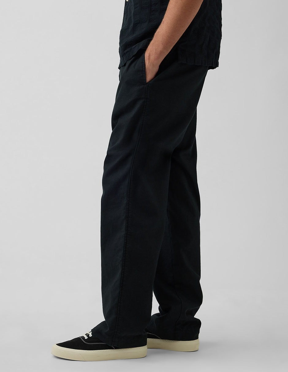 Pantalón straight de lino para hombre