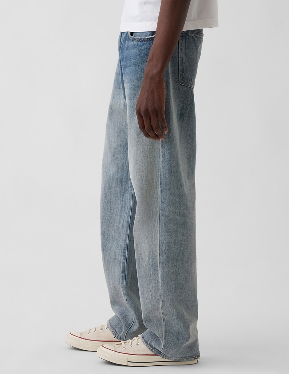 Jeans loose deslavado para hombre 3