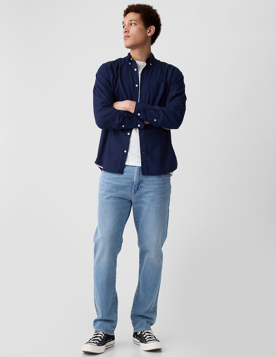 Camisa casual de algodón manga larga para hombre 3