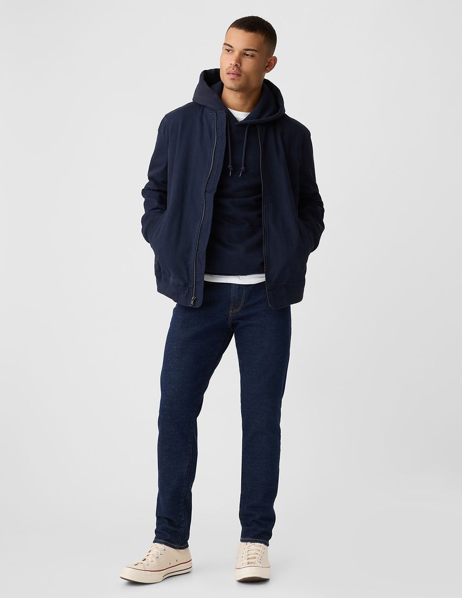 Jeans slim lavado obscuro para hombre