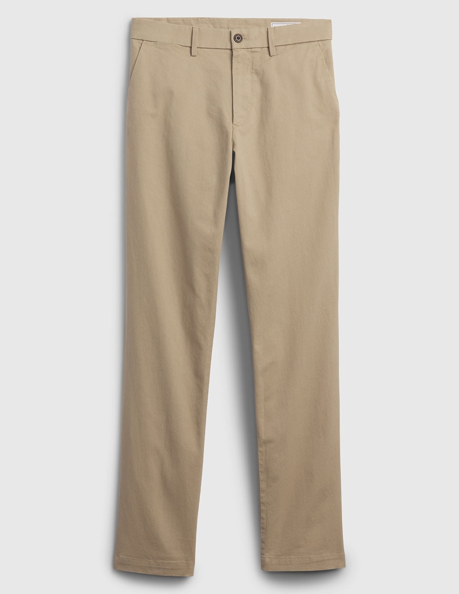 Pantalón recto de gabardina para hombre
