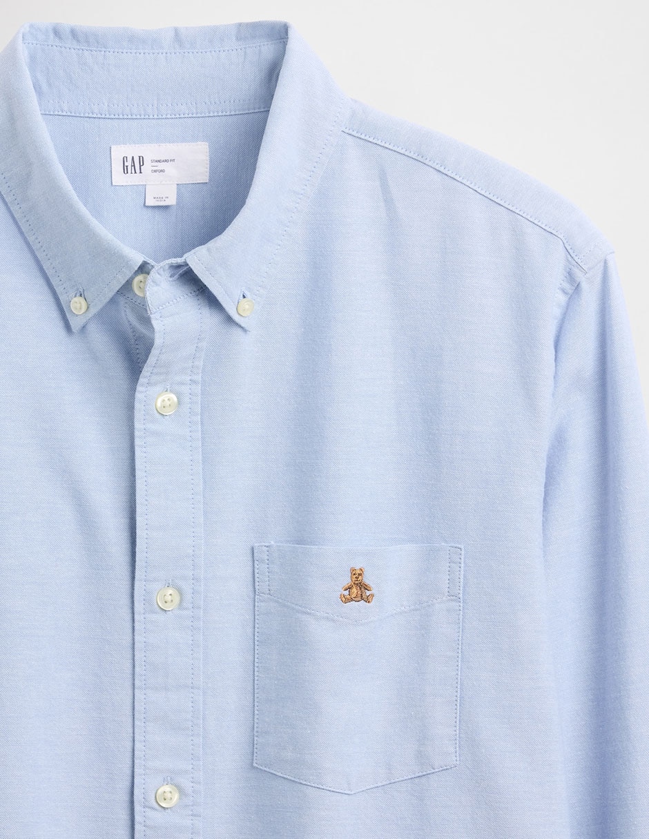 Camisa casual de algodón manga larga para hombre